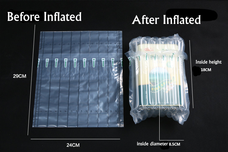 air cushion wrap bag for toner/air bags for packing/toner shockproof airbag